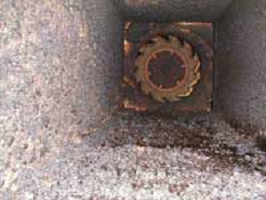 Duct before cleaning