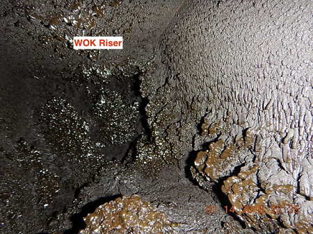 Grease buildup before cleaning